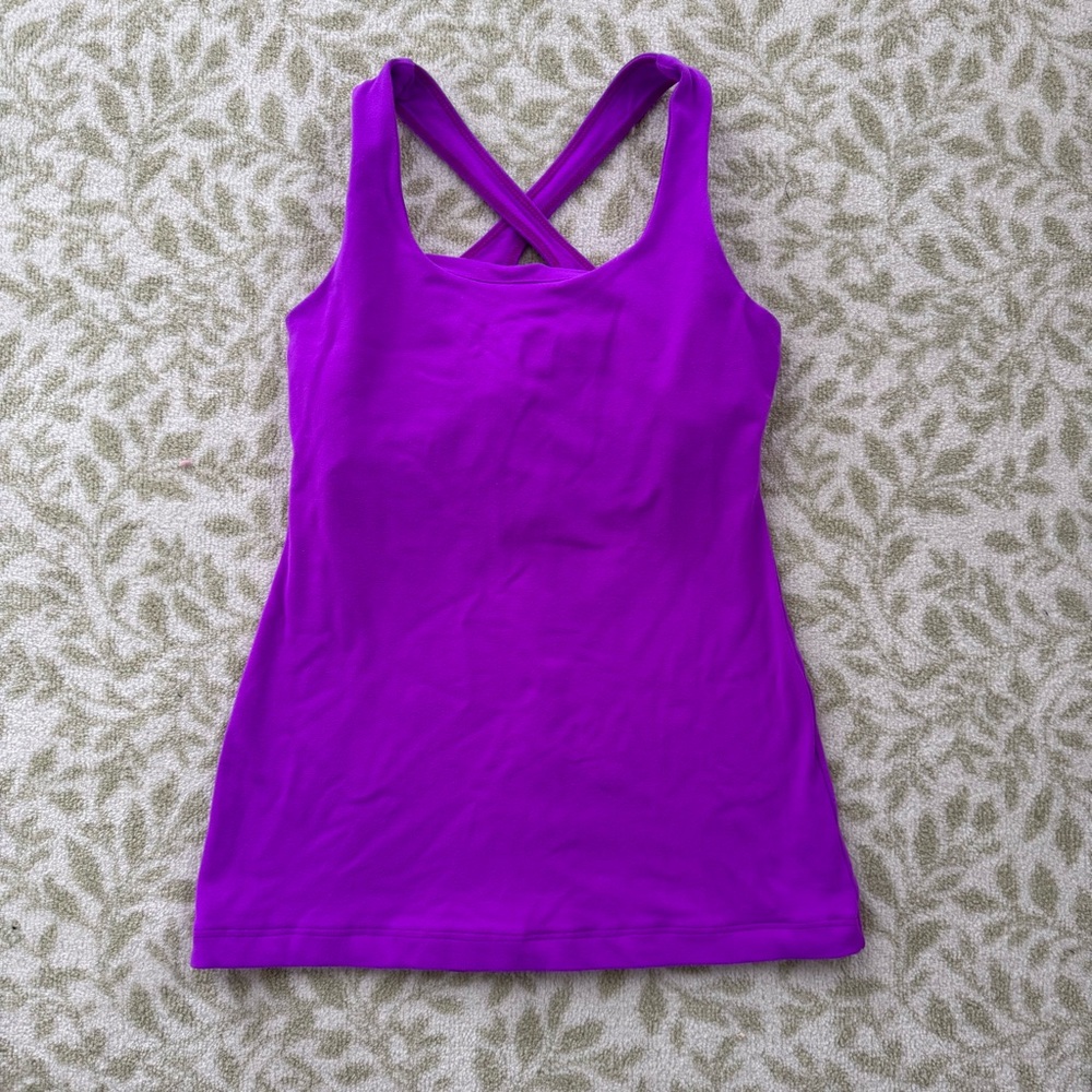 BEYOND YOGA Double Cross Keyhole Back Active Tank Magenta Size XXS XS